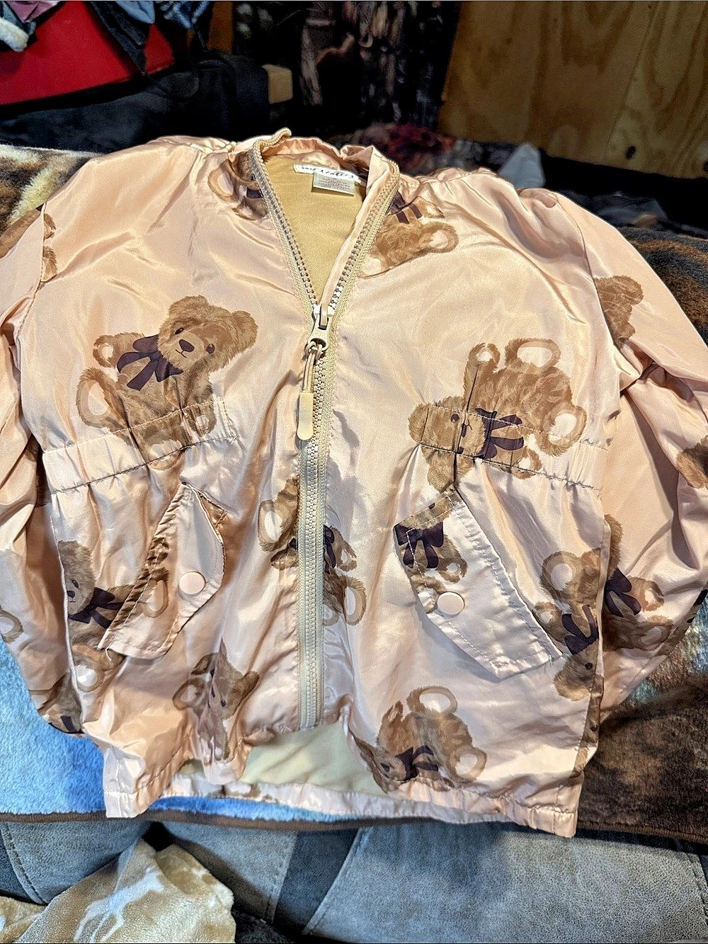 Sweet Sassy Baby Teddy Bear Puffer Jacket Pink size 5